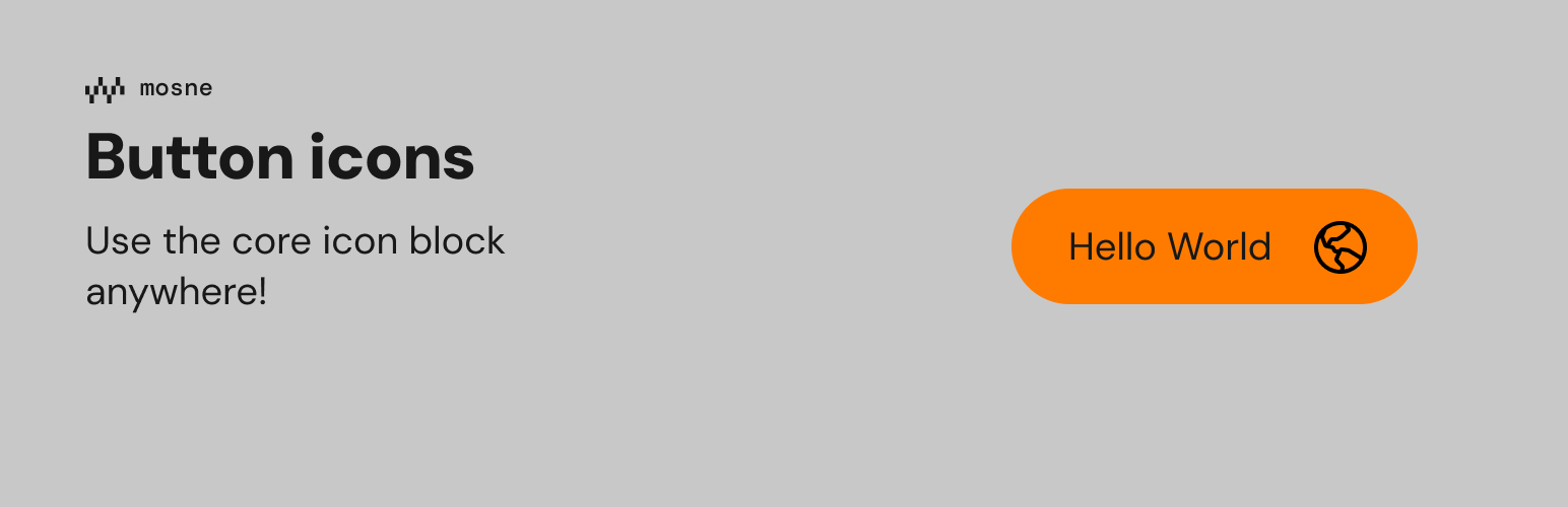 Introducing Mosne Button Icons: Add Icons Inline in the WordPress Block Editor